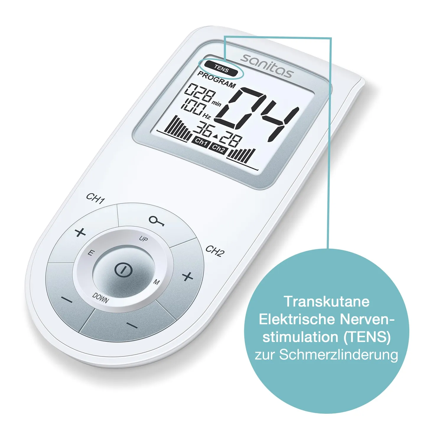 Sanitas SEM 43 EMS/TENS Reizstromgerät mit 44 Programmen