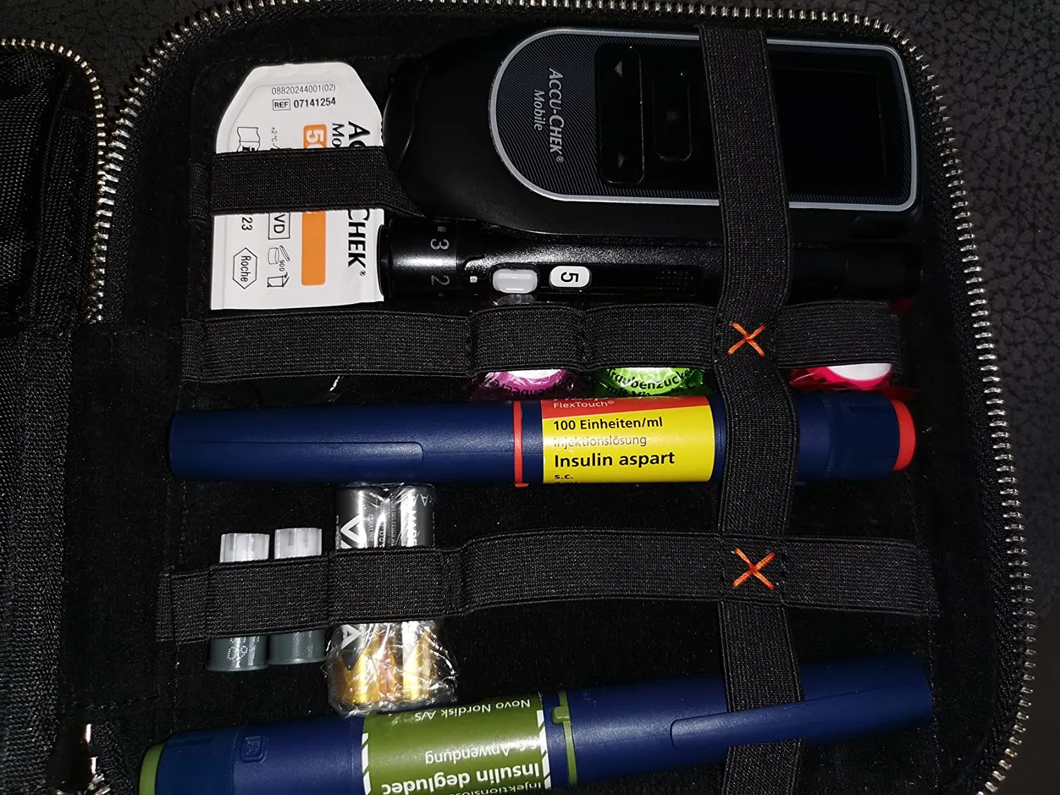 Diabag ONE XL Diabetiker-Tasche Nylon Schwarz 17x18x3 cm