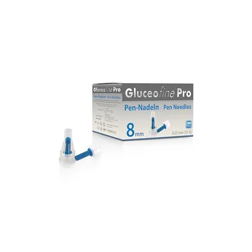 Metrado Gluceofine Pro Pen-Nadeln 31G x 8 mm Silikon