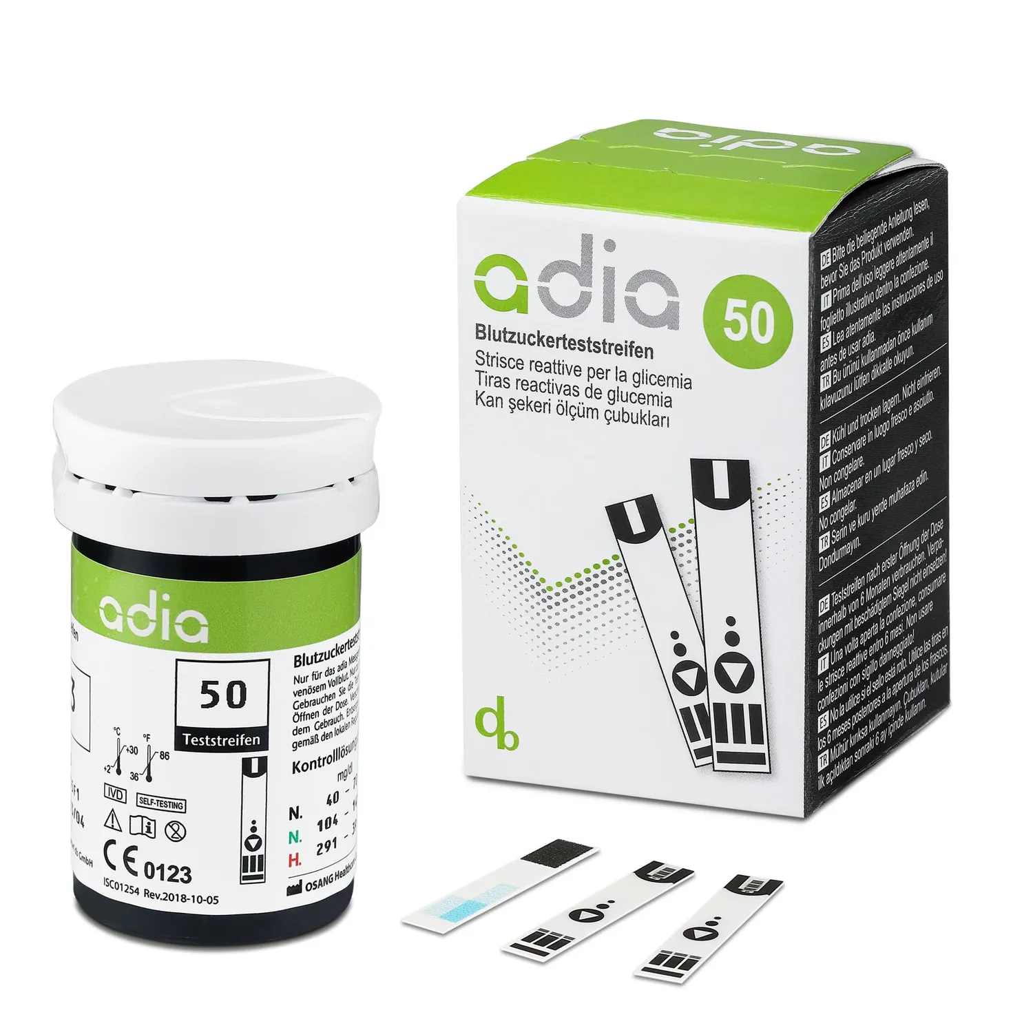 adia Diabetiker Vorteilspack Blutzuckerteststreifen mit Lanzetten