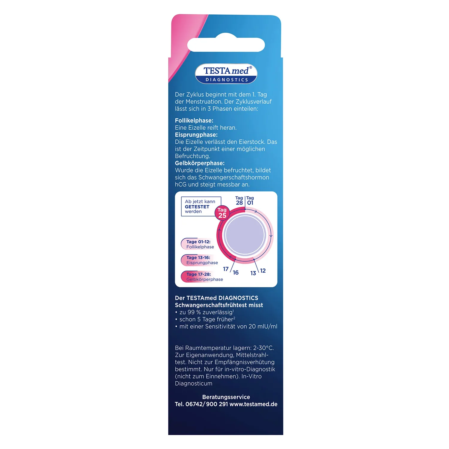 TESTAmed DIAGNOSTICS Schwangerschaftsfrühtest sensitive