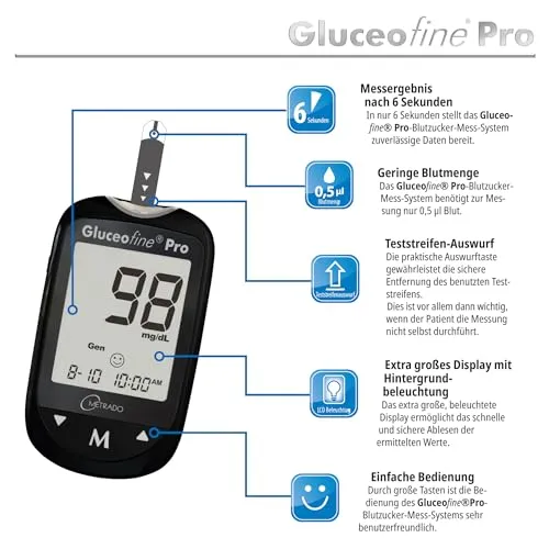 Metrado Gluceofine Pro Teststreifen 6 Sek