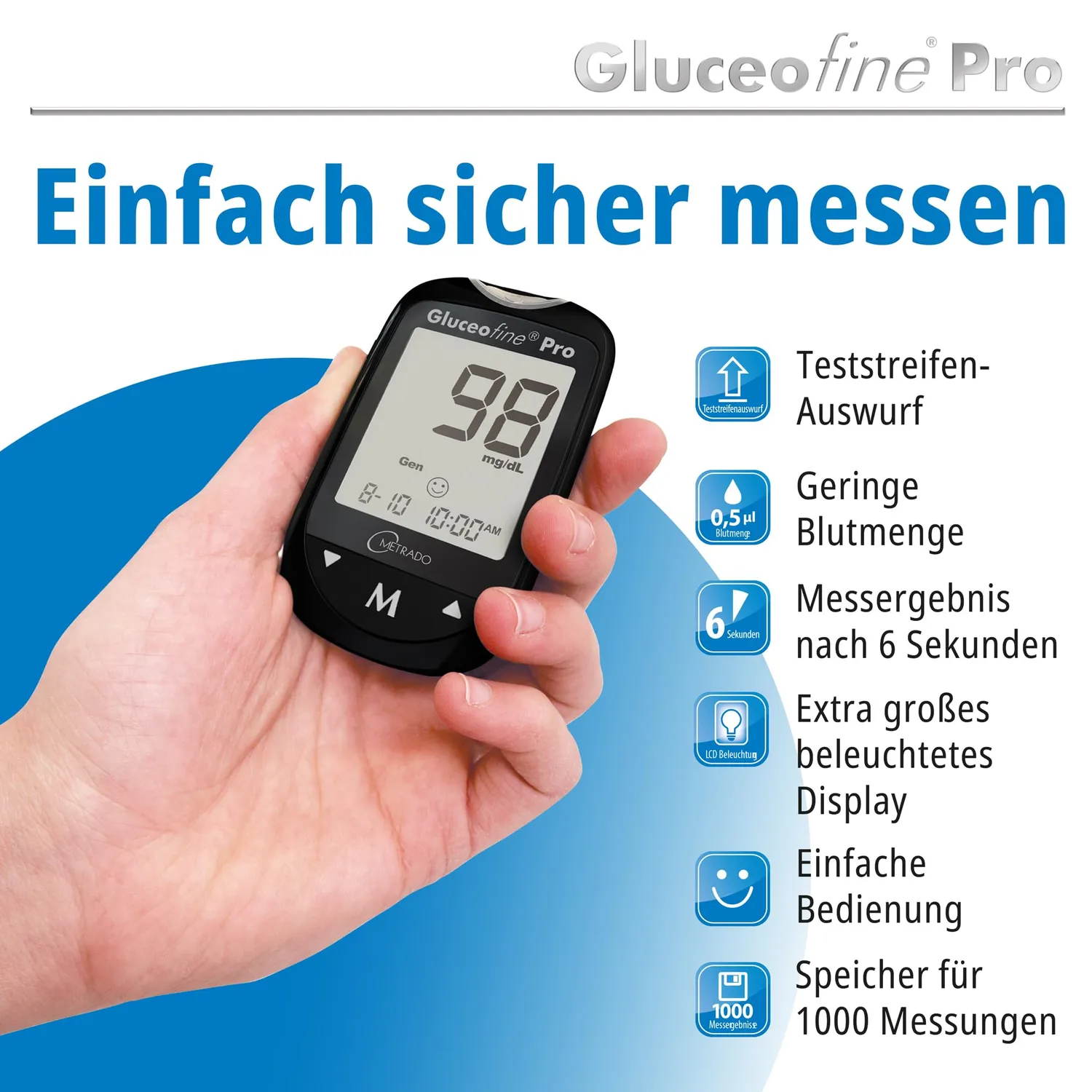 Metrado Gluceofine Pro Teststreifen 6 Sek