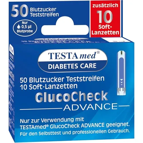 TESTAmed GlucoCheck ADVANCE Blutzuckerteststreifen 60 Stück