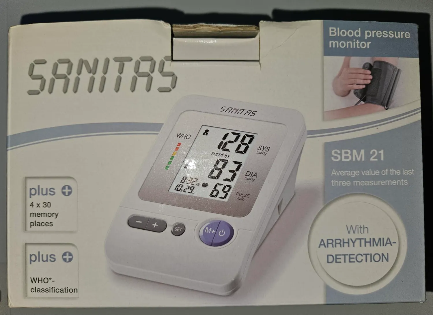 Sanitas SBM 21 Oberarm-Blutdruckmessgerät Arrhythmie