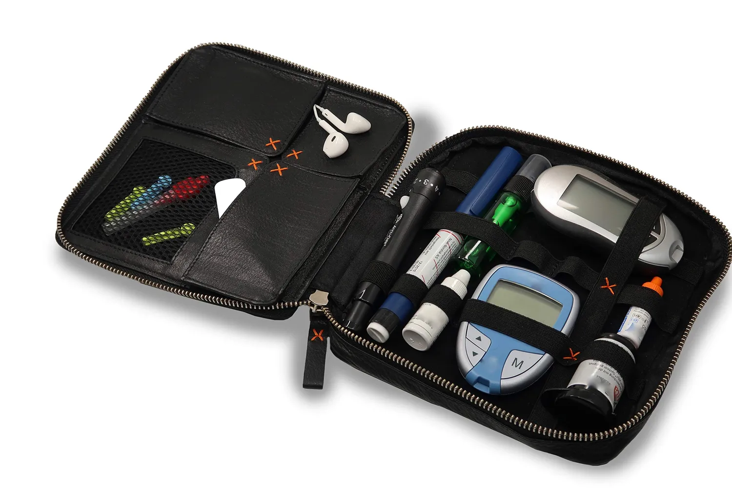 Diabag One XL Diabetikertasche Leder 17x18x3 cm