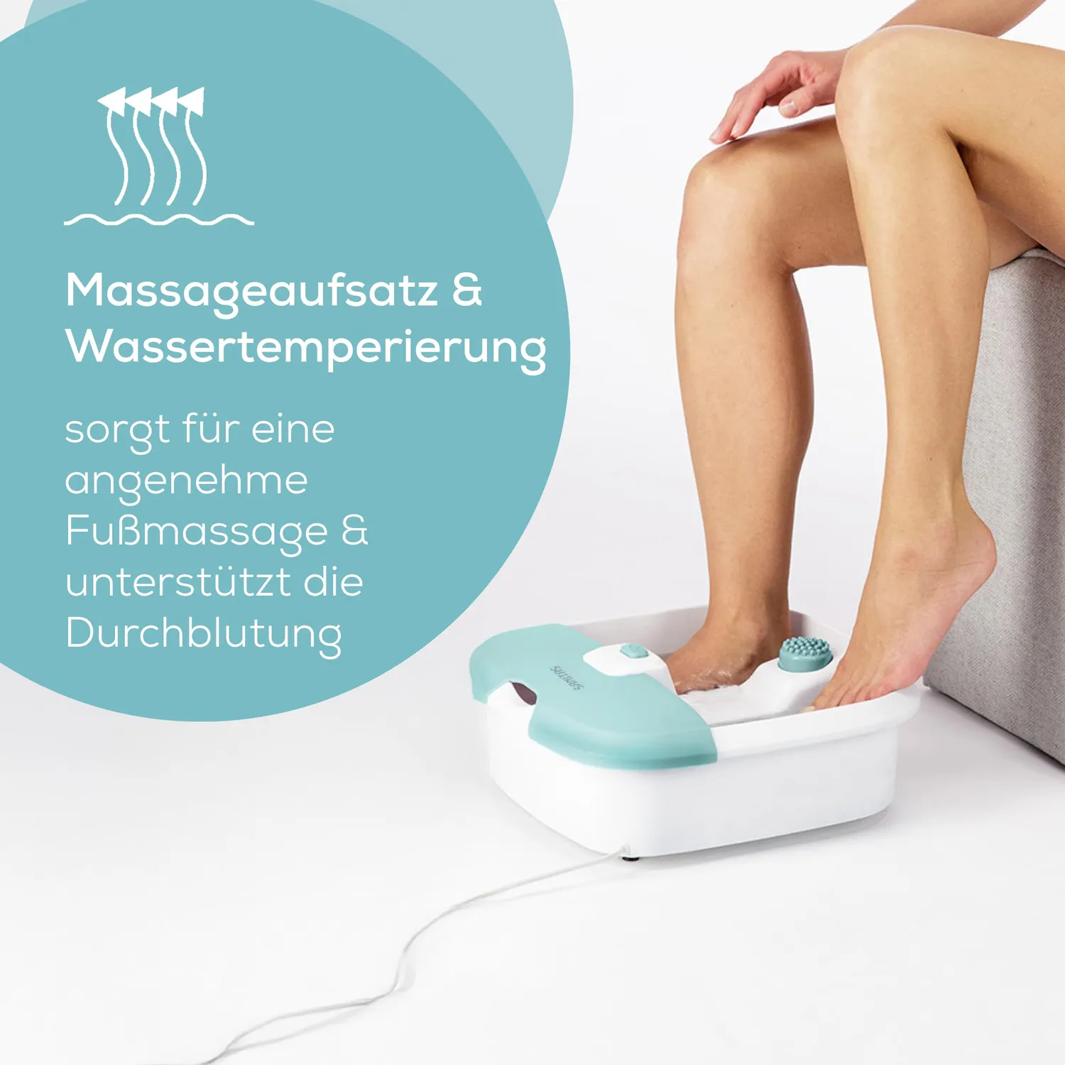 Sanitas SFB 07 Fußbad Sprudelmassage bis Gr. 50