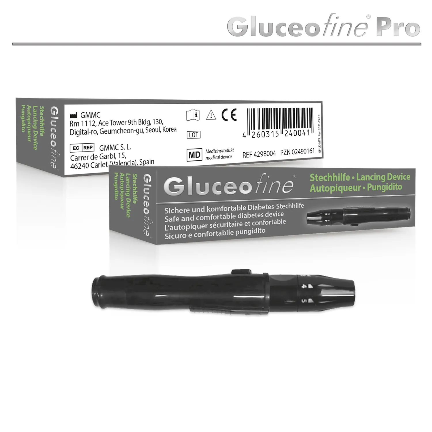 Metrado Gluceofine Stechhilfe für Kapillarblut Fingerbeere