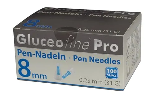 Metrado Gluceofine Pro Pen-Nadeln 31G x 8 mm Silikon