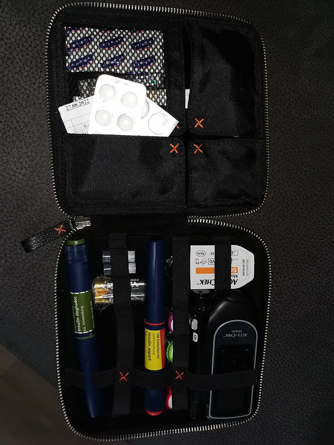 Diabag ONE XL Diabetiker-Tasche Nylon Schwarz 17x18x3 cm