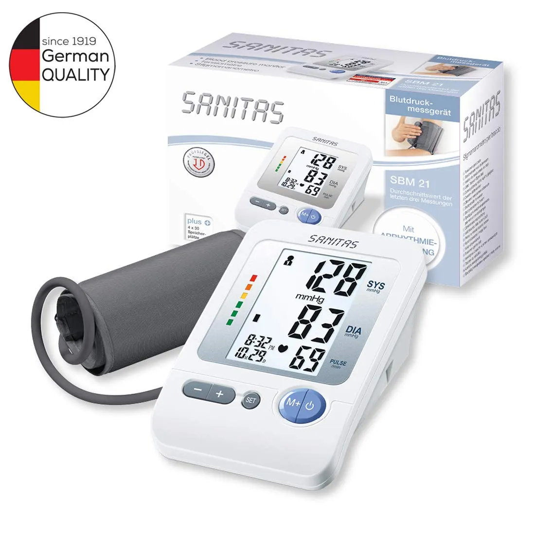 Sanitas SBM 21 Oberarm-Blutdruckmessgerät Arrhythmie