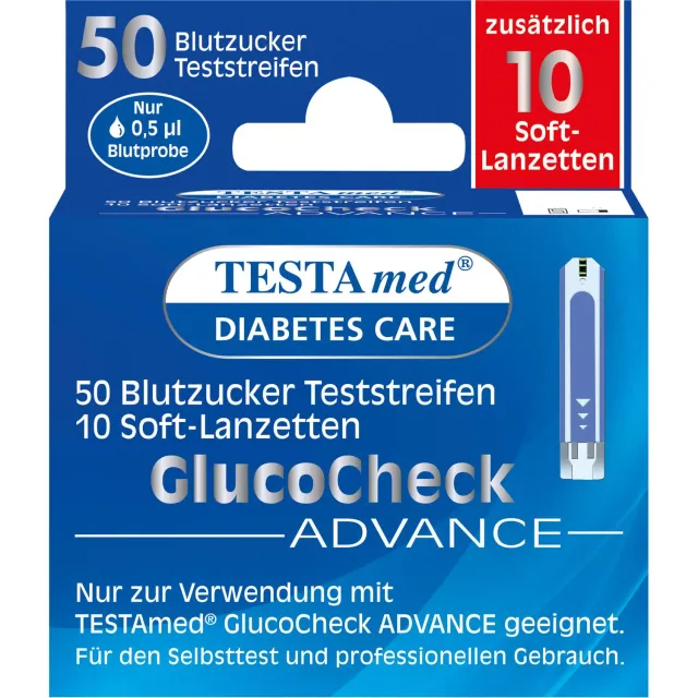 TESTAmed GlucoCheck ADVANCE Blutzuckerteststreifen 60 Stück