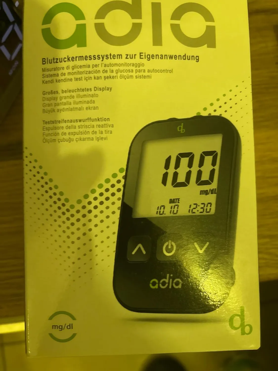 adia Blutzuckermessgerät mg/dL Set