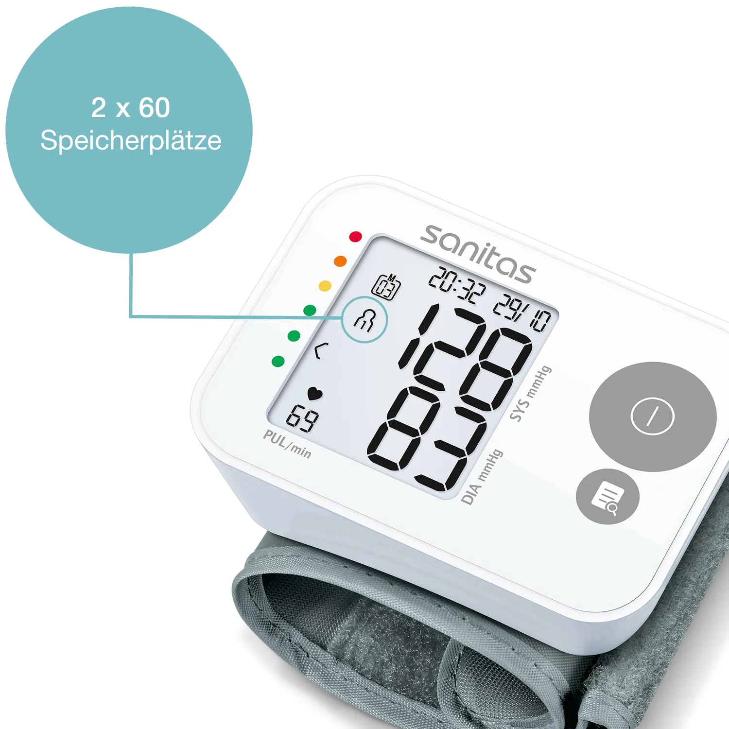 Sanitas SBC 22 Handgelenk-Blutdruckmessgerät mit Arrhythmiewarnung