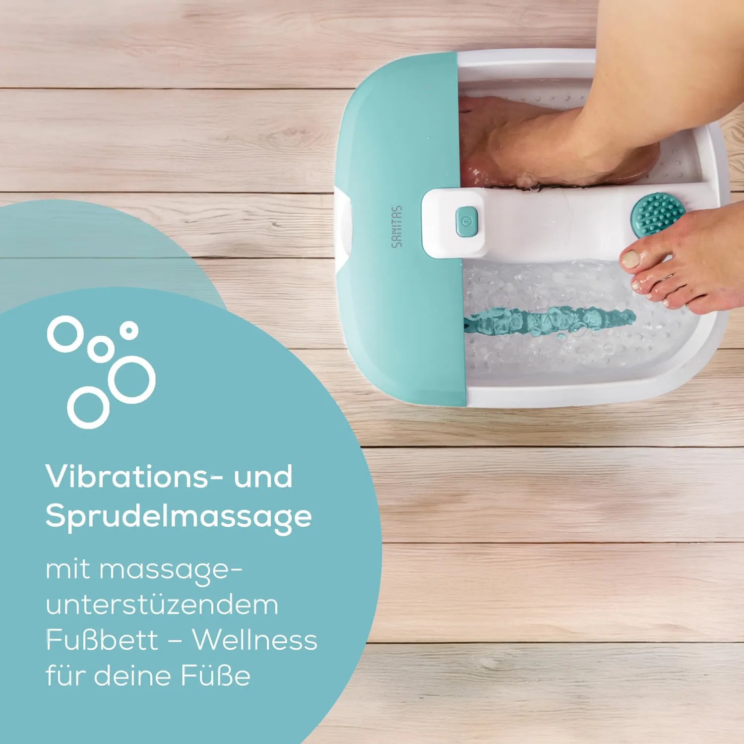 Sanitas SFB 07 Fußbad Sprudelmassage bis Gr. 50