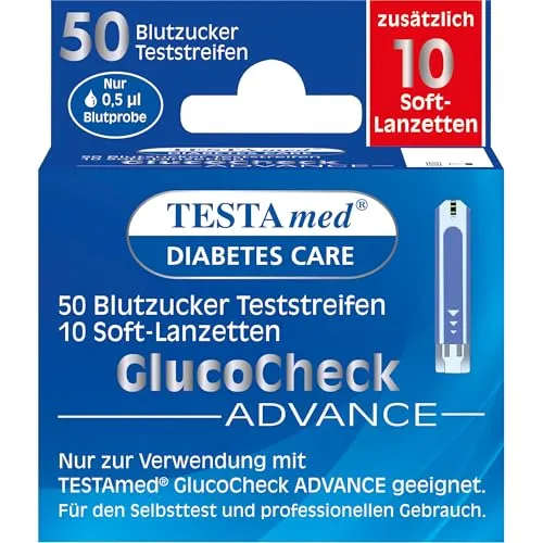 TESTAmed GlucoCheck ADVANCE Blutzuckerteststreifen 60 Stück