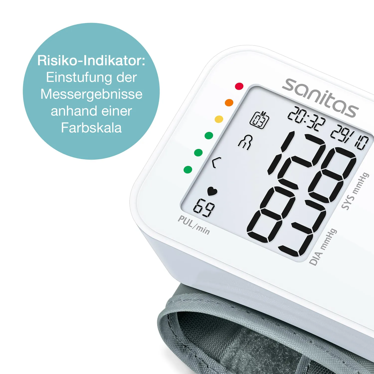 Sanitas SBC 22 Handgelenk-Blutdruckmessgerät mit Arrhythmiewarnung